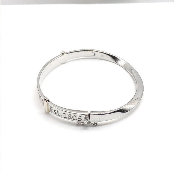 Ohio Miami University Oval Style Sterling Silver Hinged Bangle Bracelet - Picture 8 of 9